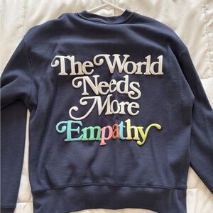 Navy 'The World Needs More Empathy' Pullover Sweatshirt